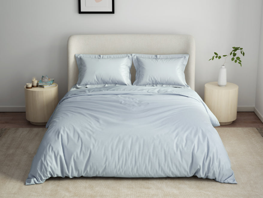 Spaces India Solid Sky Blue - Light Blue Fleece Blanket - Cushlon By Spaces