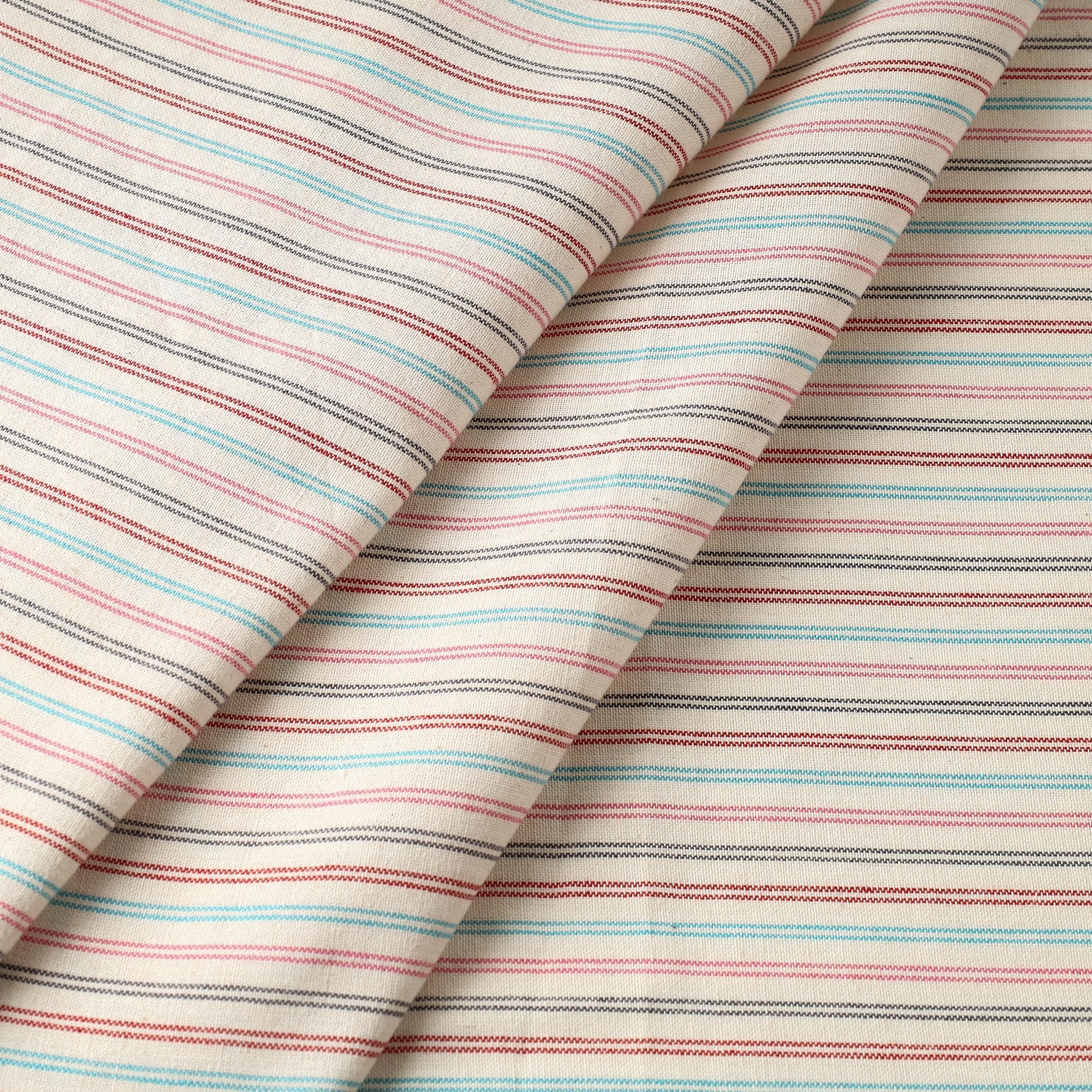 AHA VASTRA HANDLOOM Beige - Jhiri Pure Handloom Cotton Fabric - view 2
