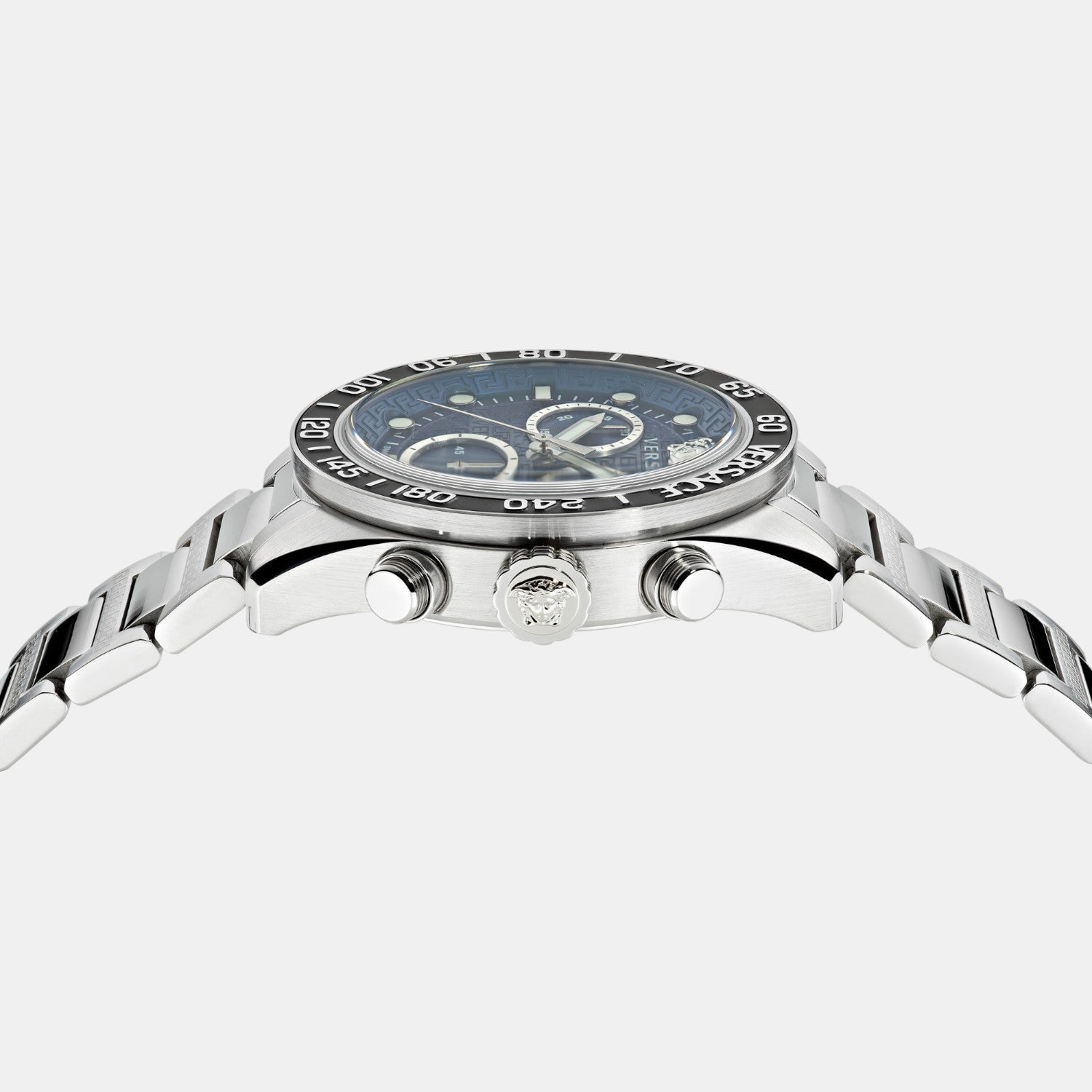 Versace Greca Dome Men Quartz Blue Dial Chronograph Stainless Steel Watch VE6K00323 - view 2