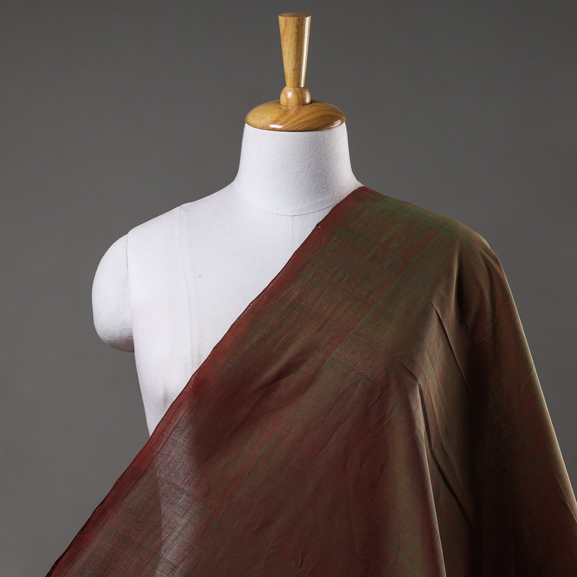 SOUTH KARGHA Brown - Original Mangalagiri Handloom Cotton Fabric