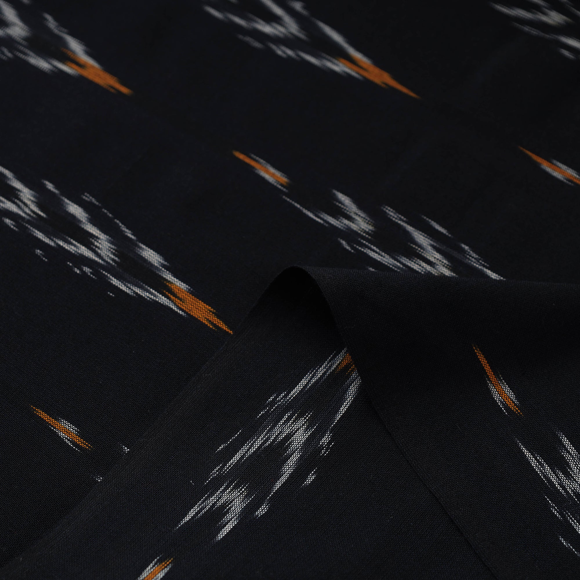 SOUTH KARGHA Black - Handloom Cotton Pochampally Ikat Fabric 16 - view 3