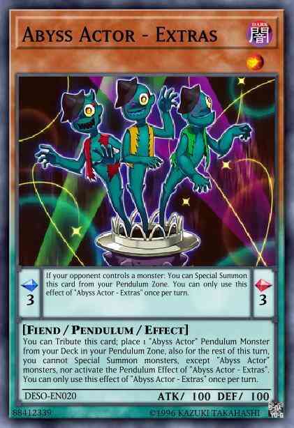Yu-Gi-Oh! Abyss Actor - Extras - DESO-EN020 - Super Rare - 1st Edition