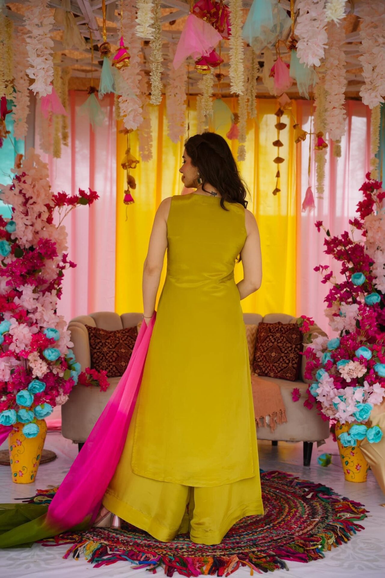 Idaho0 Aahana mustard cosmos suit set - view 4