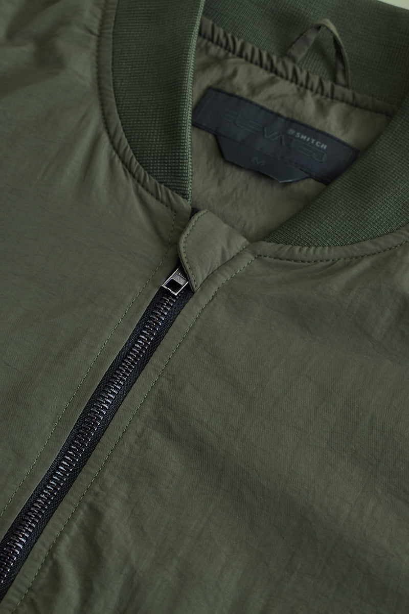 SNITCH Olive Multi-Zip Relaxed Fit Jacket - view 2