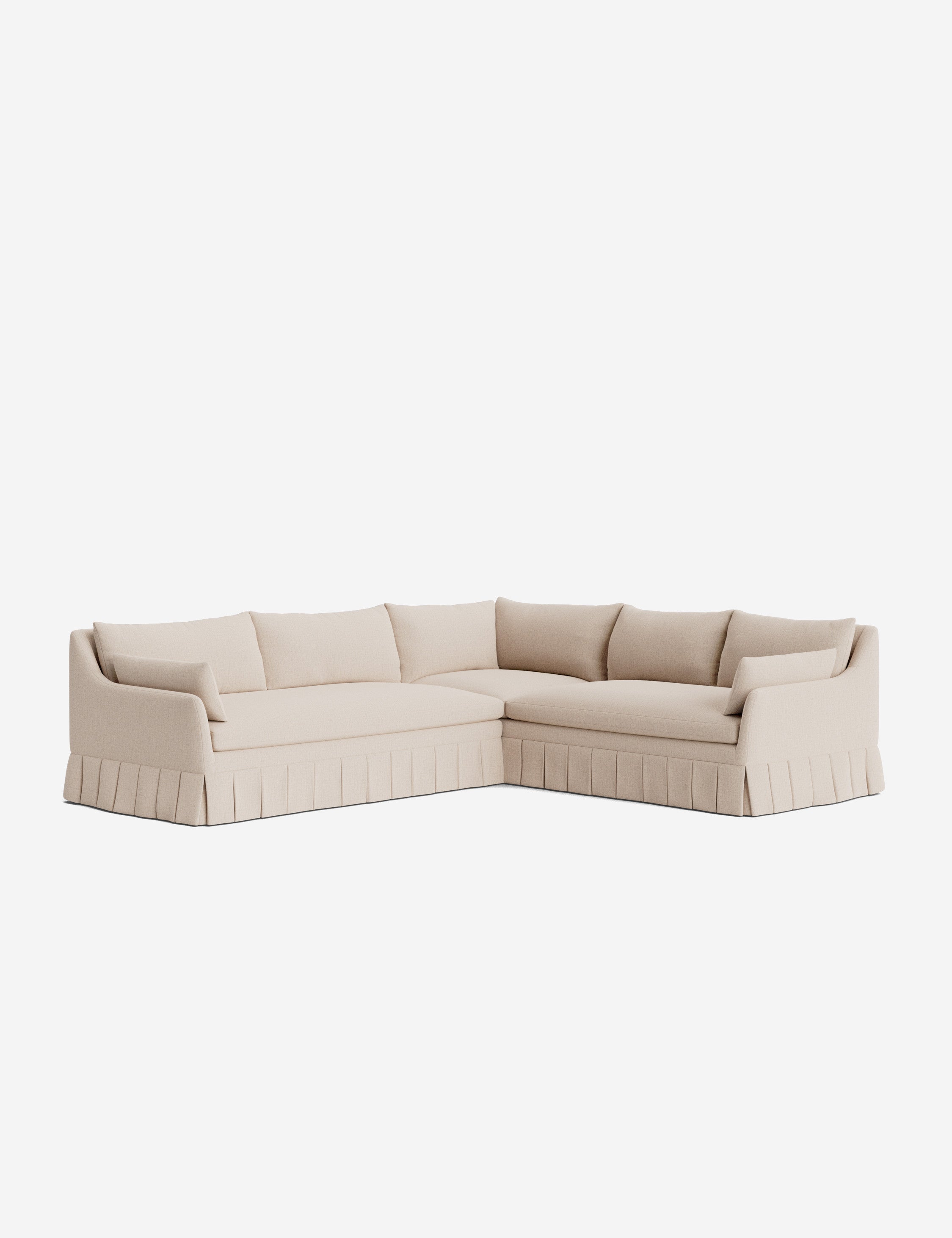 Lulu and Georgia Portola Luxe Depth Pleated Corner Sectional Sofa - view 50