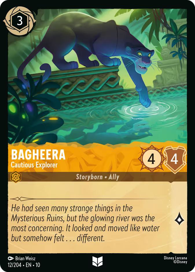 Lorcana Bagheera - Cautious Explorer - 12/204 [Whispers in the Well] [Non-Foil]