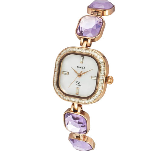 Timex Fria Women Off White Square Analog Watch 25.6mm TWEL17104 - view 2