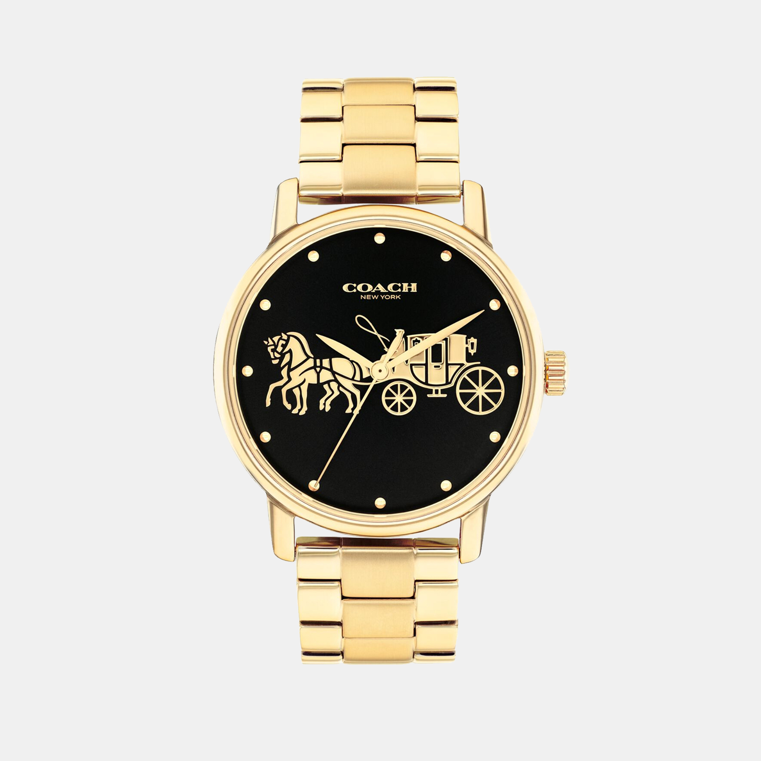 Coach Grand Women Quartz Black Dial Analog Stainless Steel Watch 14504174