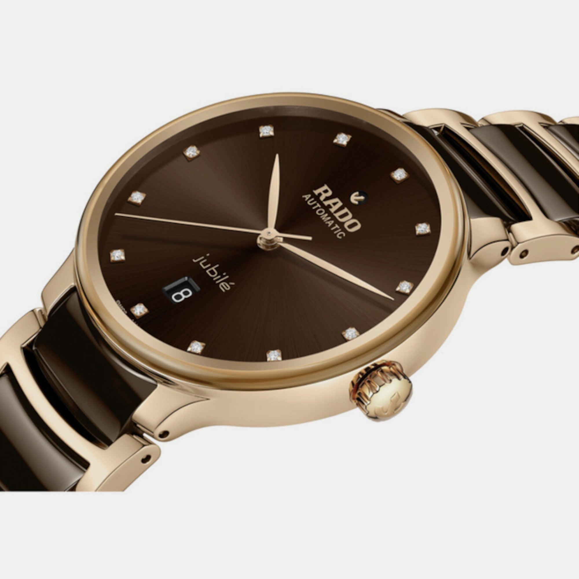 Rado Centrix Unisex Automatic Brown Dial Analog Stainless Steel Watch R30017732 - view 6