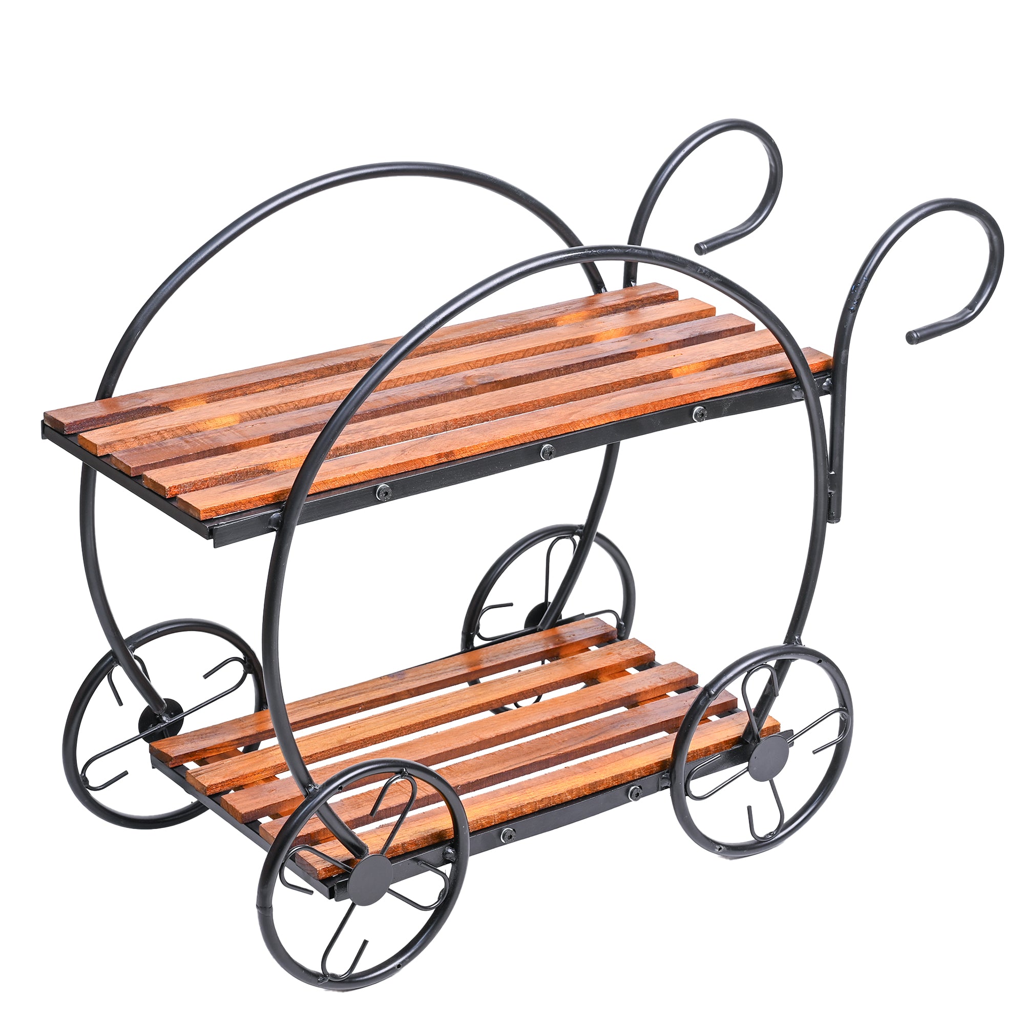 Ugaoo Flora on Wheels 2-Tier Plant Stand