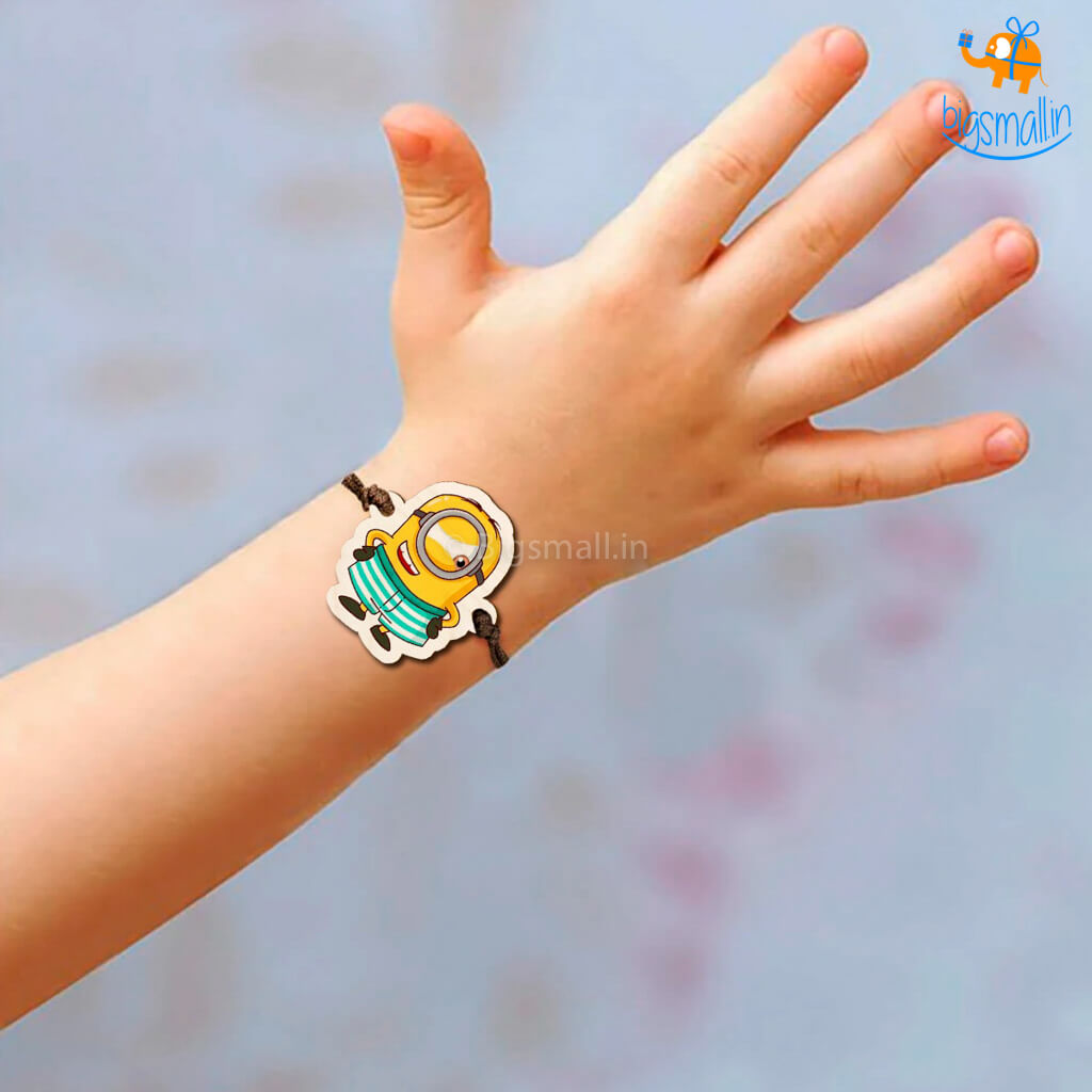 Bigsmall_cc Minion Wooden Rakhi - view 3