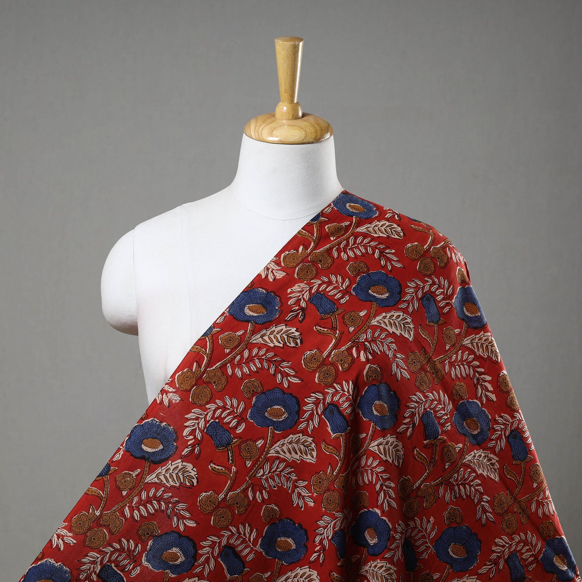 HAVELI CHRONICLES Block Printed Cotton Bagru Kalamkari Fabric 15