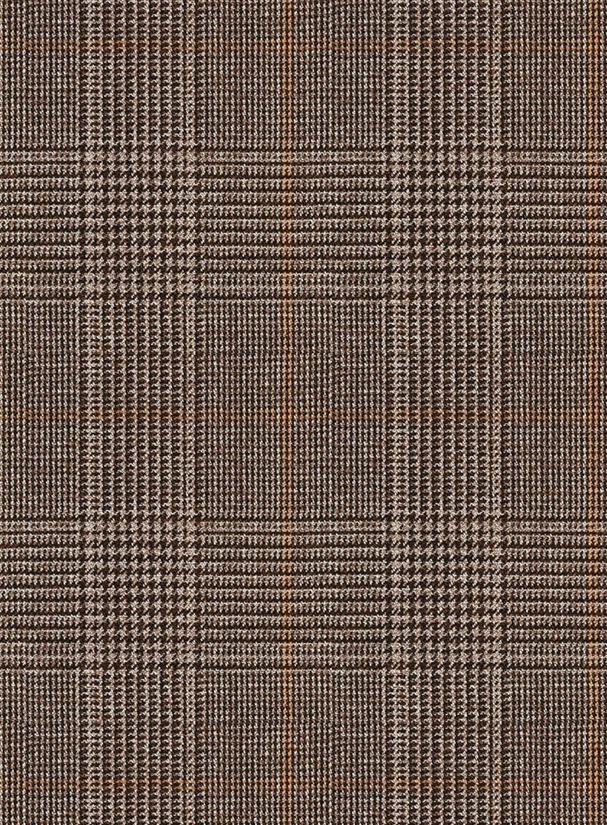 StudioSuits Napolean Porter Prince Of Wales Brown Wool Pants - view 3