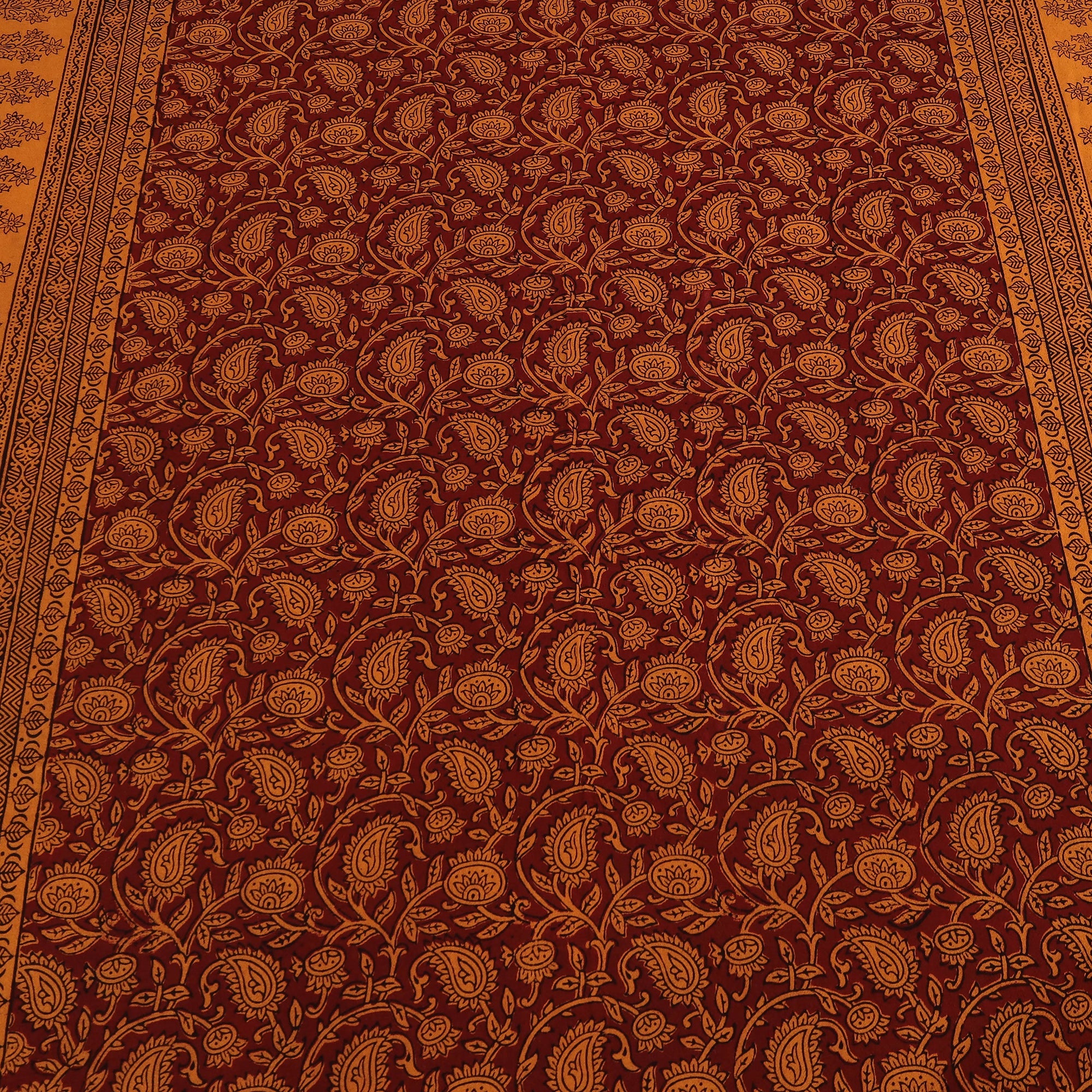 BAGH PRINTS BY ANSHAR FARUKH KHATRI Bagh Block Printed Cotton Double Bed Cover with Pillow Covers (112 x 92 in) - view 4