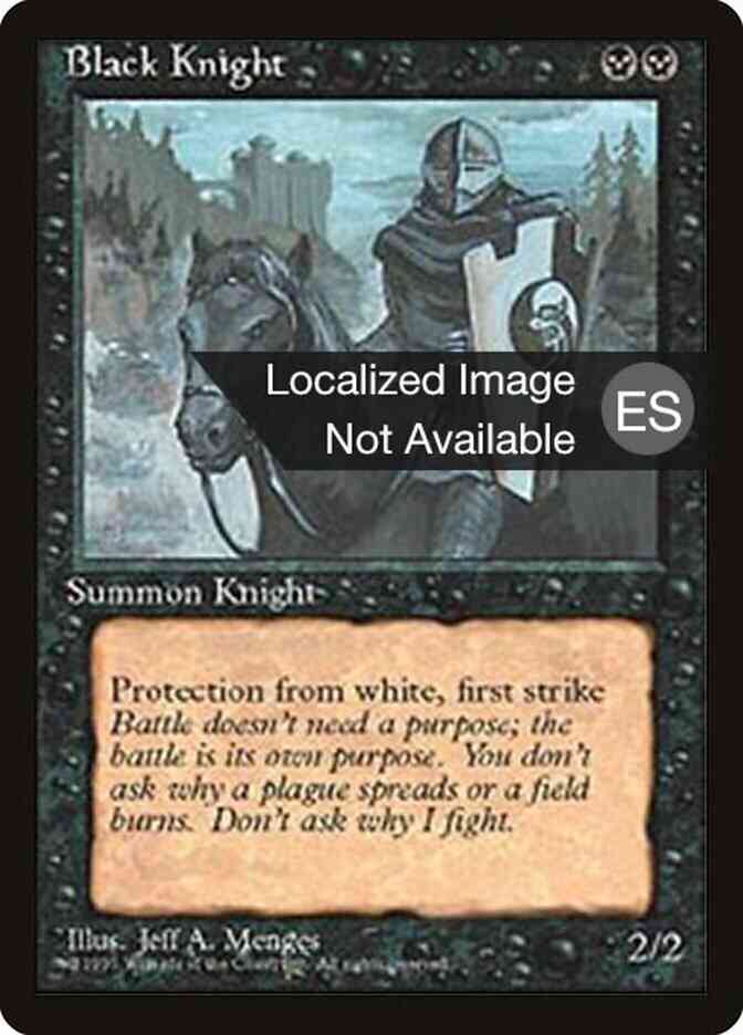 Portuguese 121 fourth – Magic Black Knight - Portuguese [121] [Fourth Edition Black Border: Portuguese] [Non-Foil]
