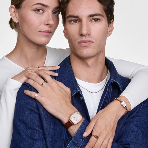 Daniel Wellington Marlon St Mawes Linen Rose Gold Linen Dial Men 36.3mm DW00100816 - view 2