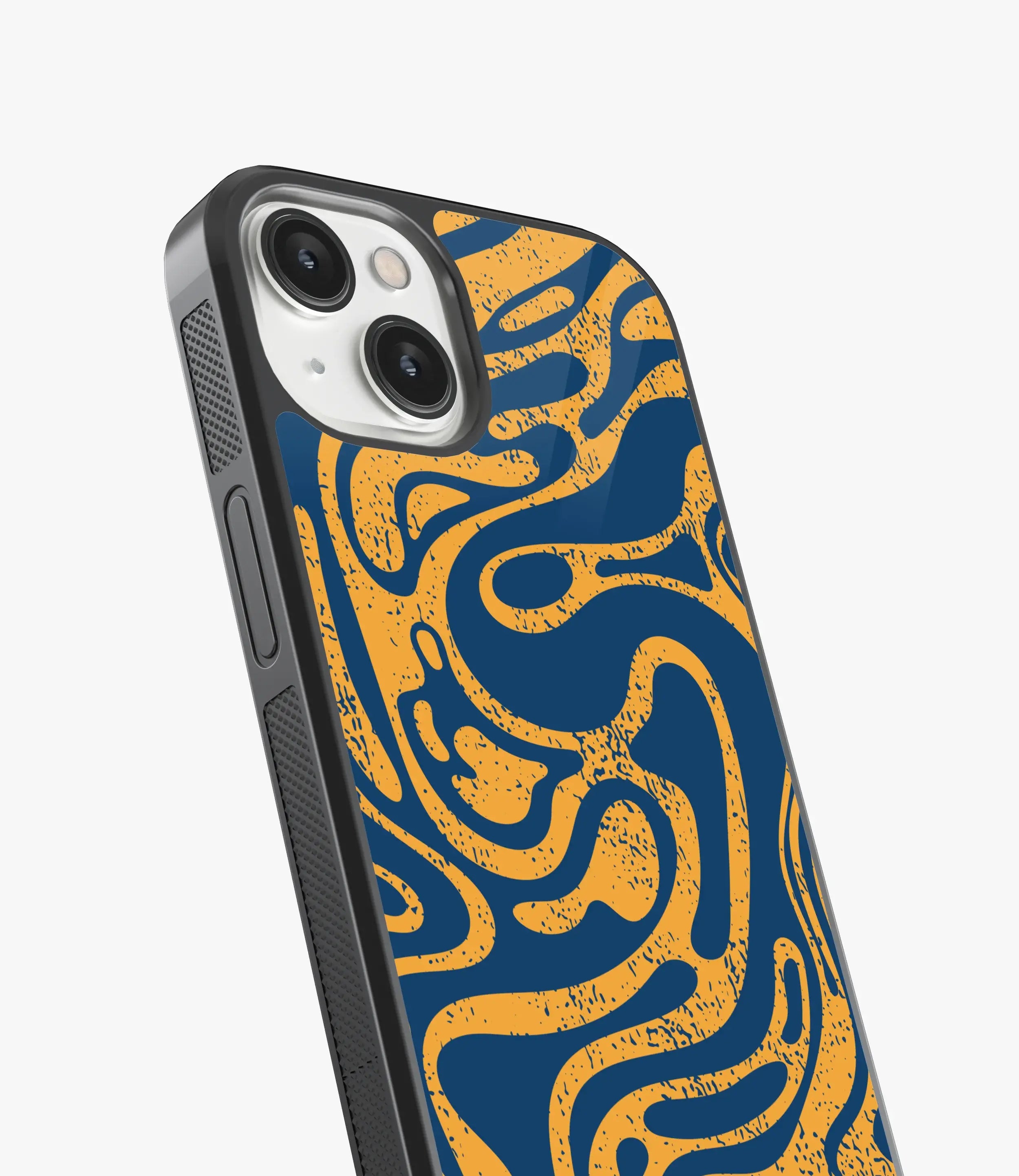 The Case Company Abstract Yellow Fluid Pattern Glass Case - view 2