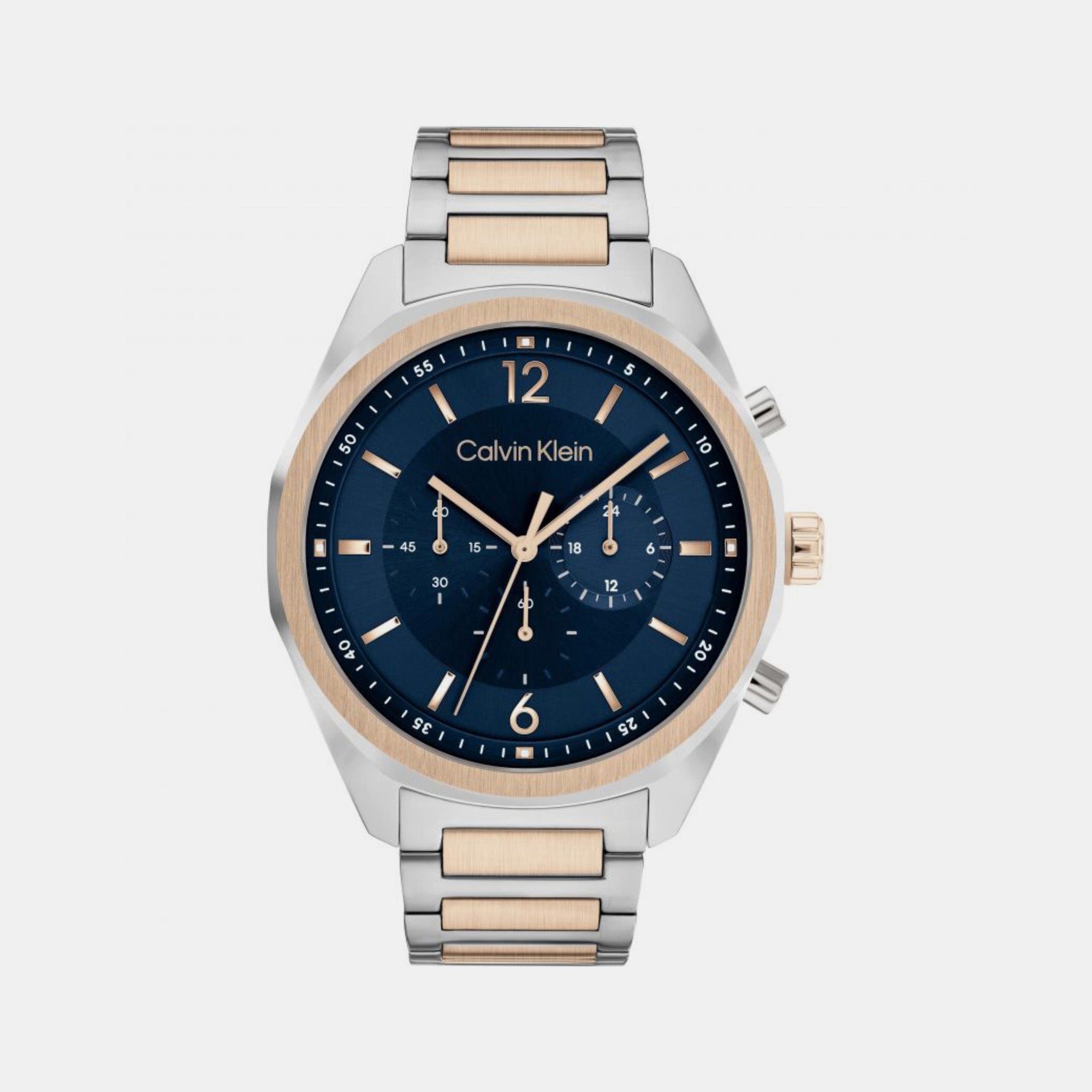 Calvin Klein Ck Force Men Quartz Blue Dial Chronograph Stainless Steel Watch 25200265