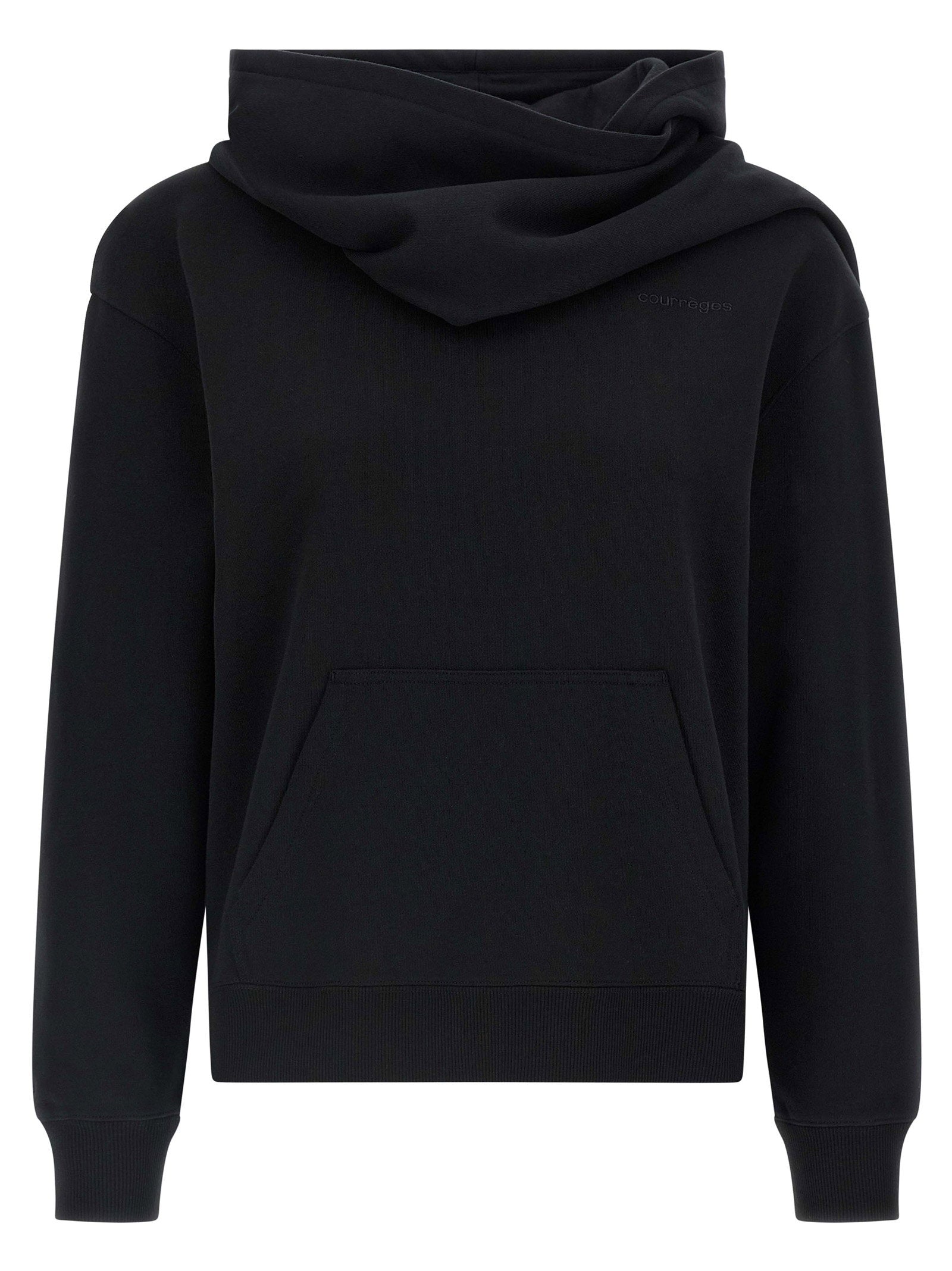 Courreges Hoodie And Scarf – 100% cotton