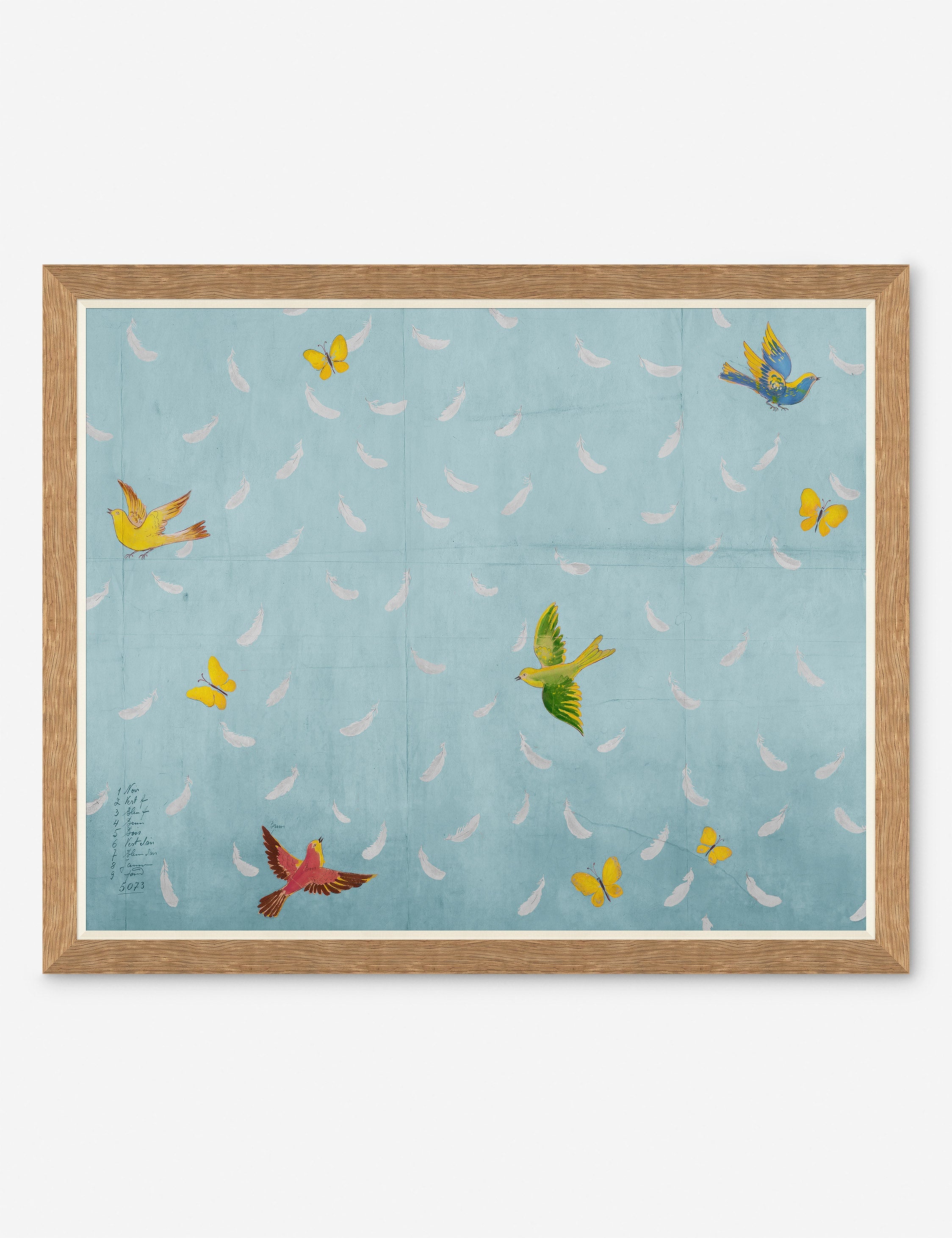 Lulu and Georgia Feathers Print by Paule Marrot - view 2
