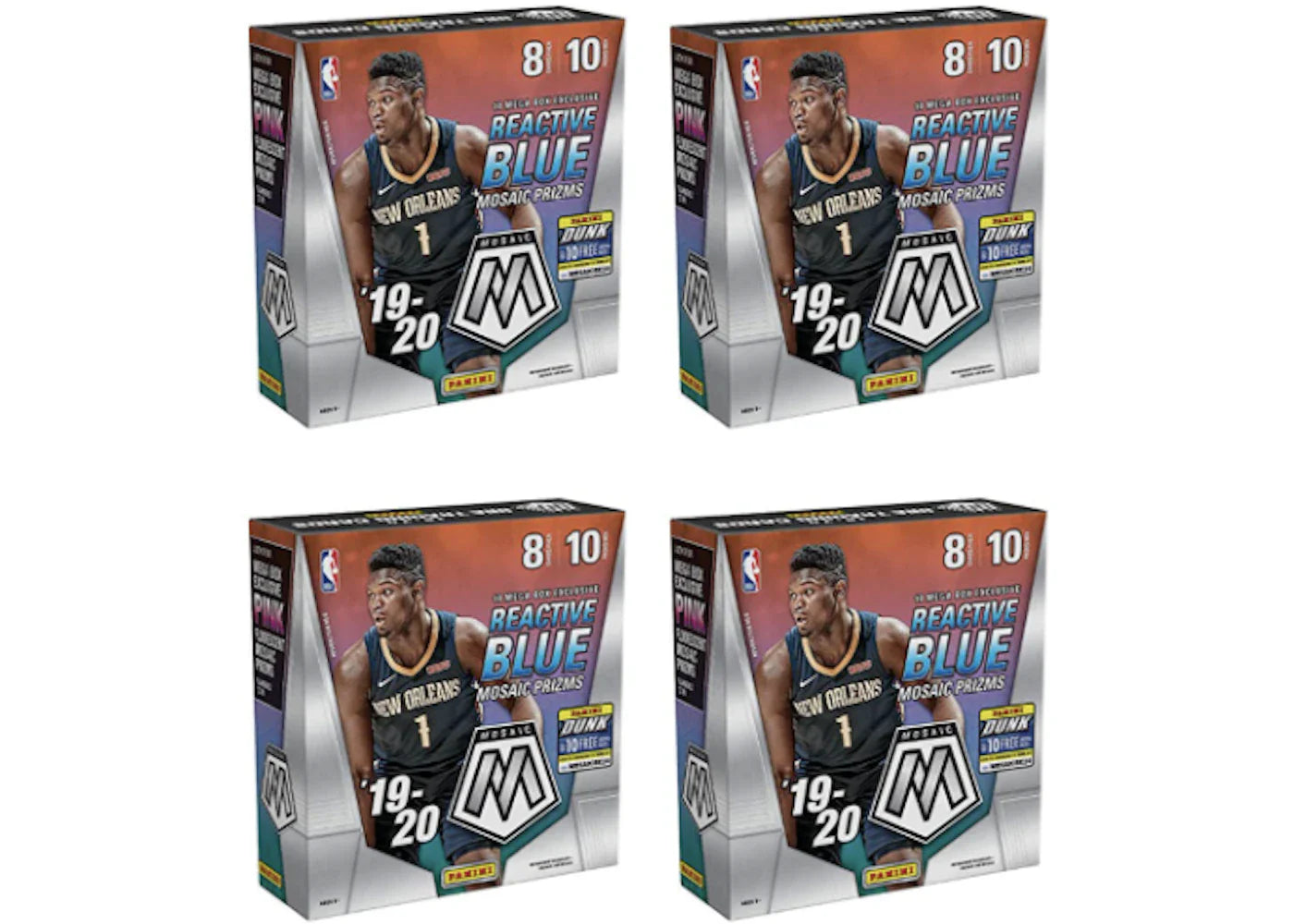 2019-20 Panini Mosaic Basketball Mega Box 4x Lot