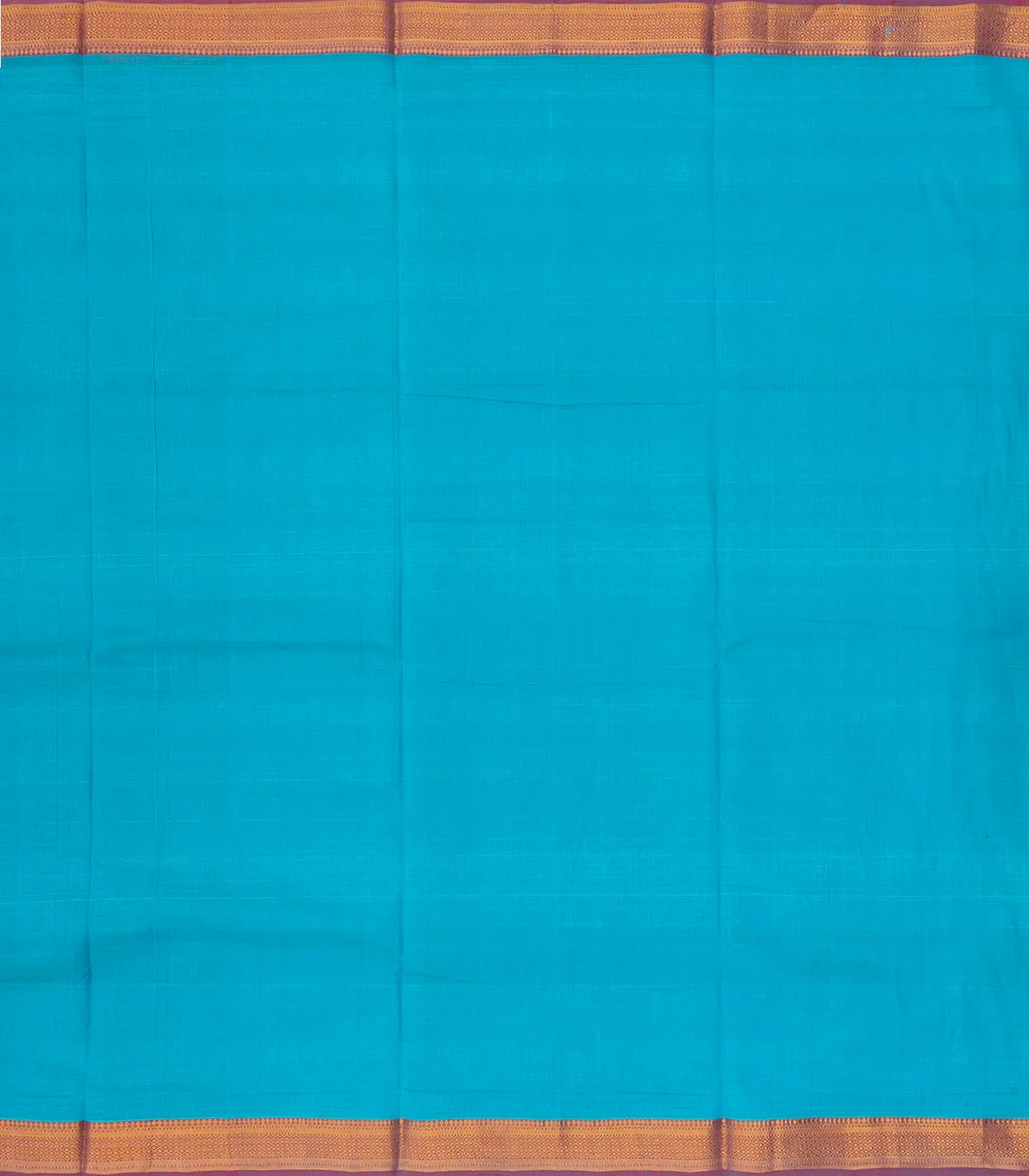 RmKV Light Blue Mangalagiri Cotton Saree With Contrast Border - view 4