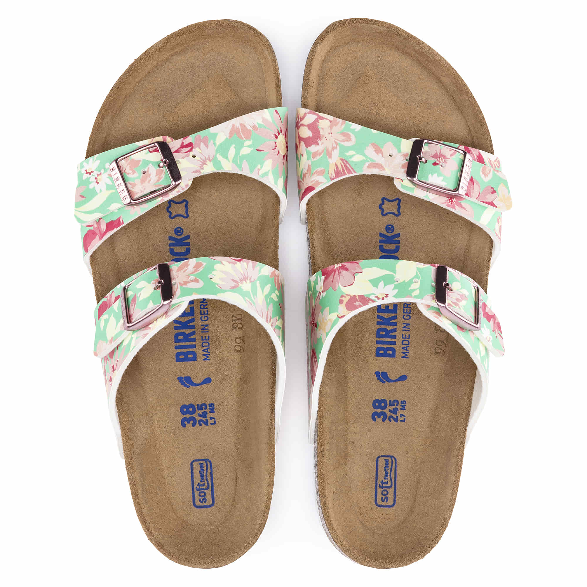 Birkenstock Sydney Soft Footbed Birko-Flor – Green Green/Supernatural Flower Emerald - view 2