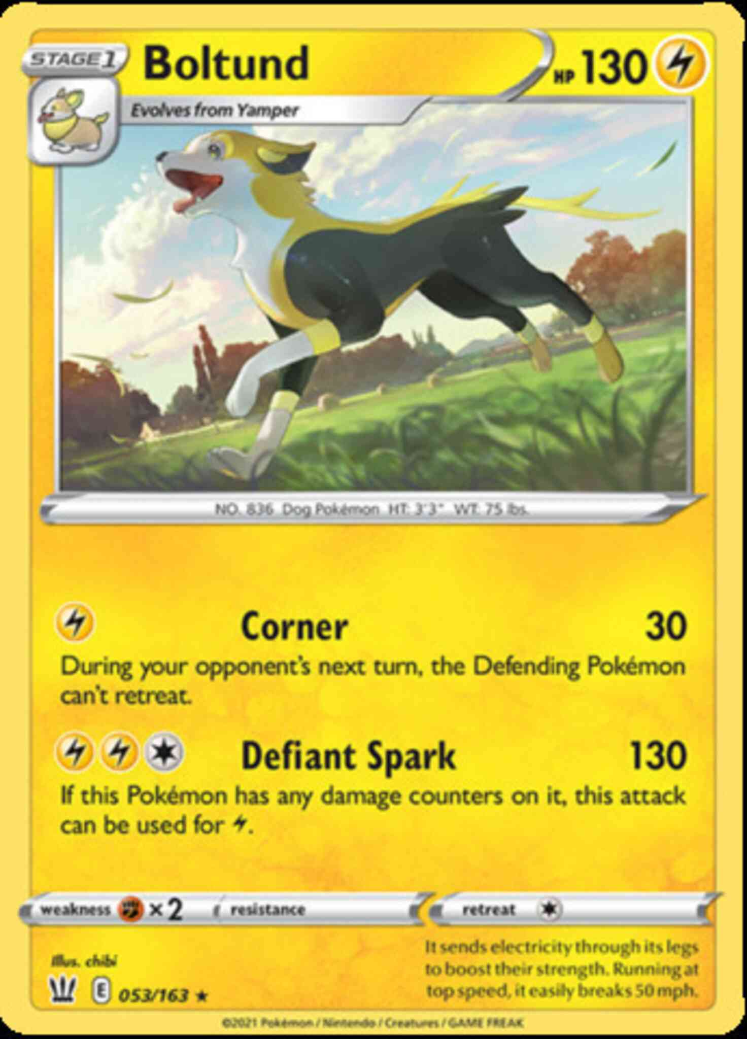 Rare swsh5-053 reverse – Pokémon Boltund - 053/163 - Rare [swsh5-053] [Reverse Holo]