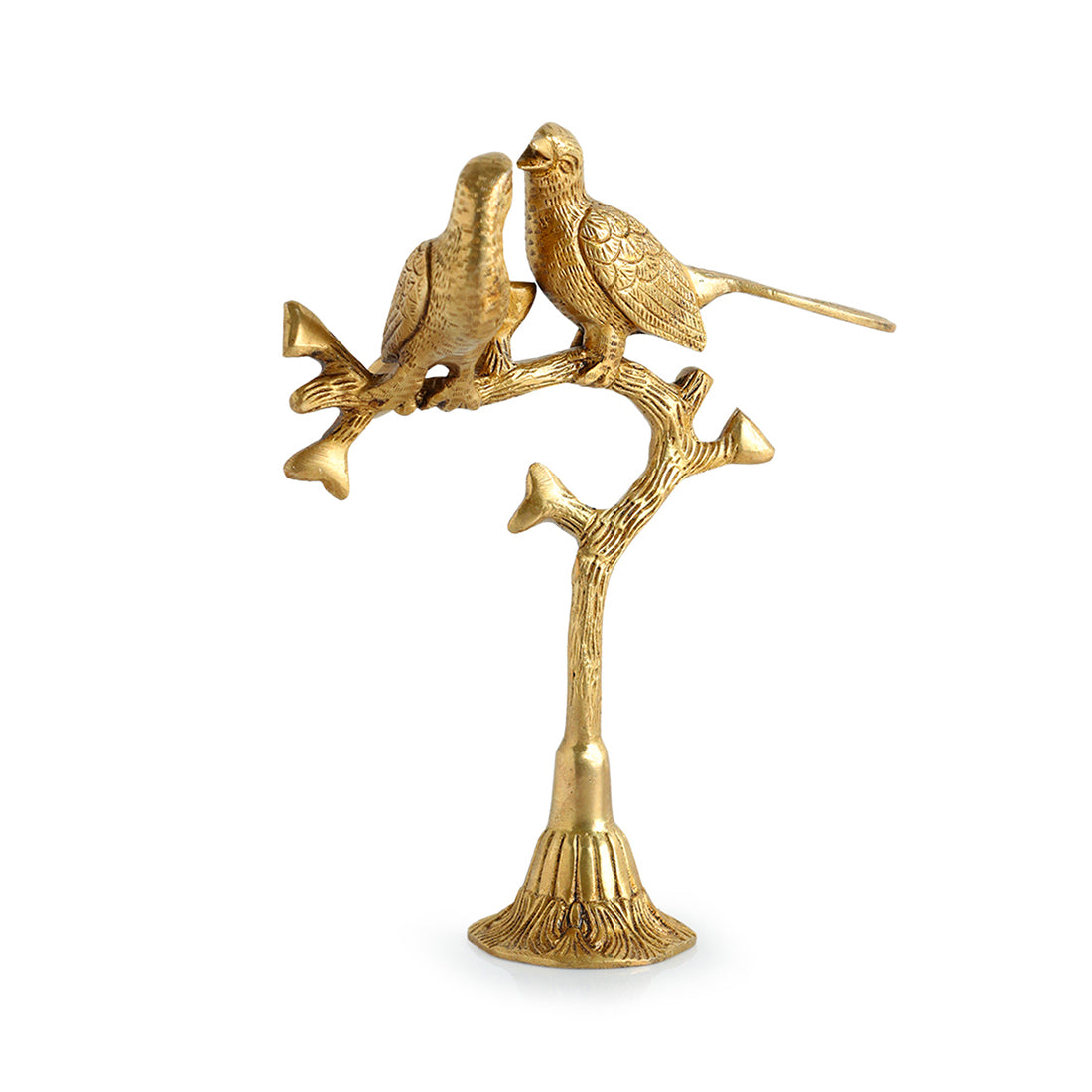 EXCLUSIVELANE 'Twin Bird' Carved Brass Showpiece (Hand-Etched, 1.0 Kg) - view 3