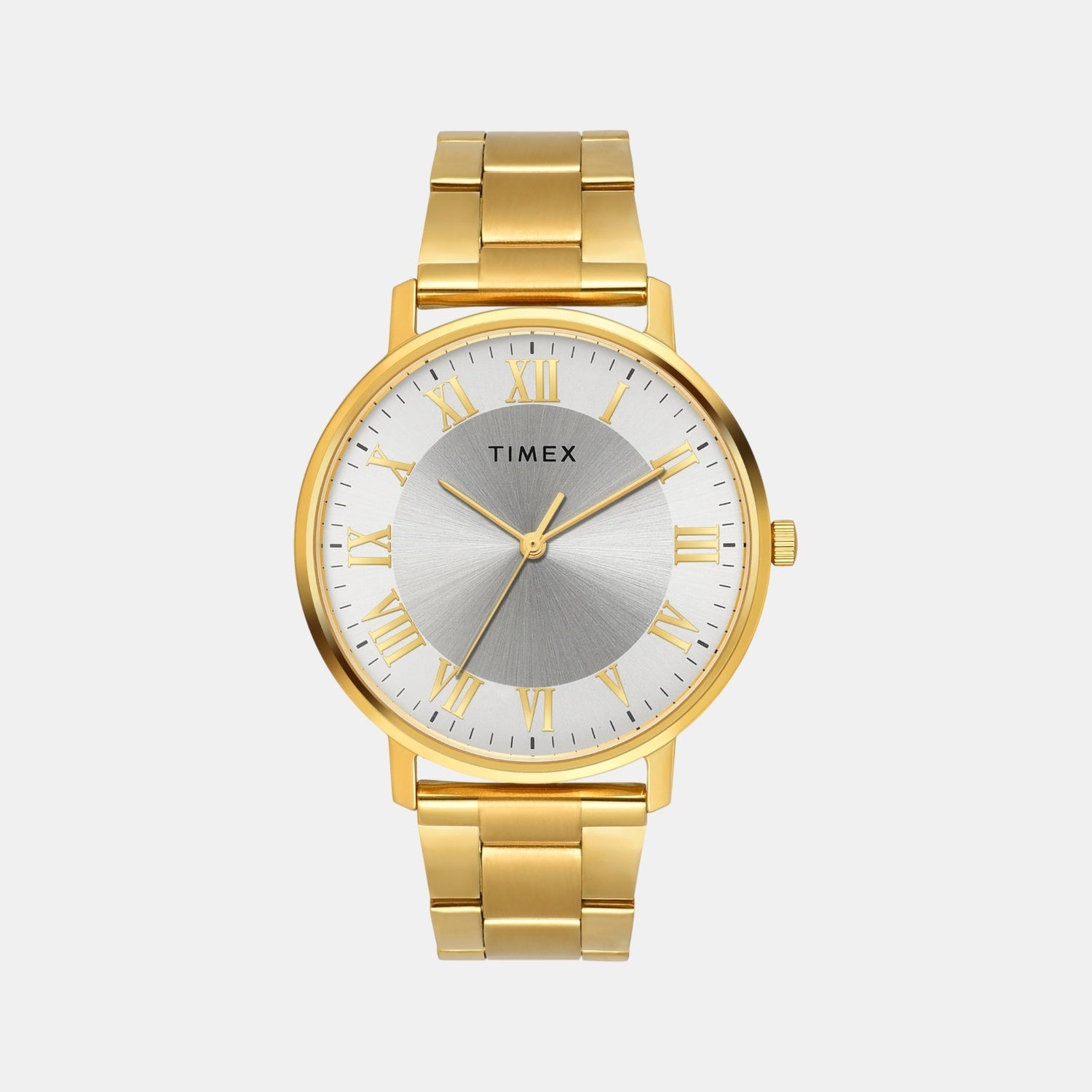 Timex Fashion Men Quartz Silver Dial Analog Stainless Steel Watch TW0TG8023