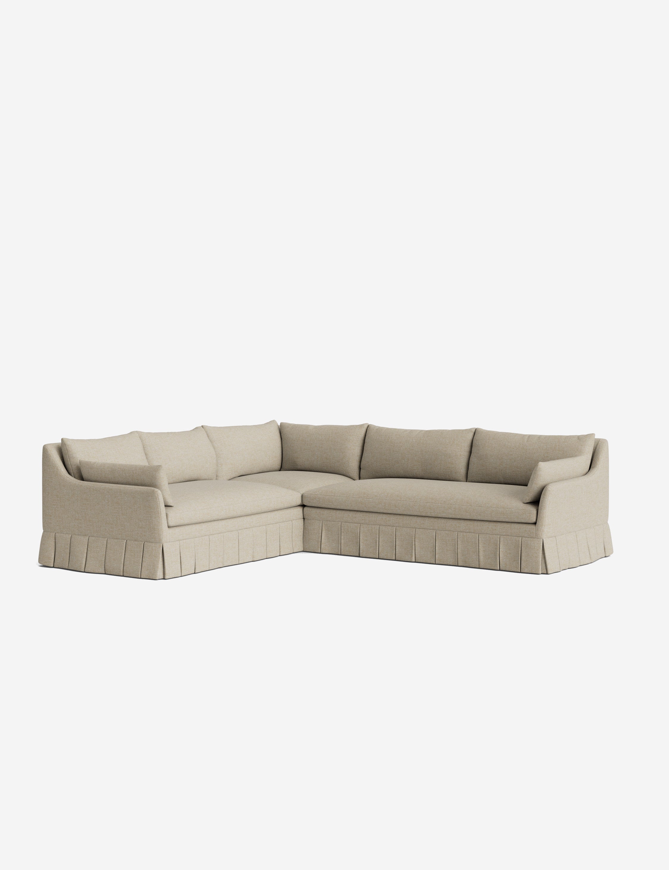 Lulu and Georgia Portola Luxe Depth Pleated Corner Sectional Sofa - view 33