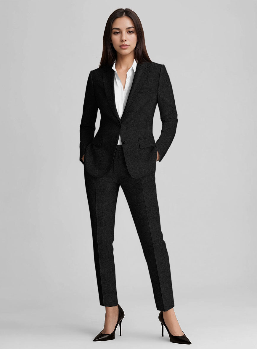 StudioSuits Women's Black Linen Suit