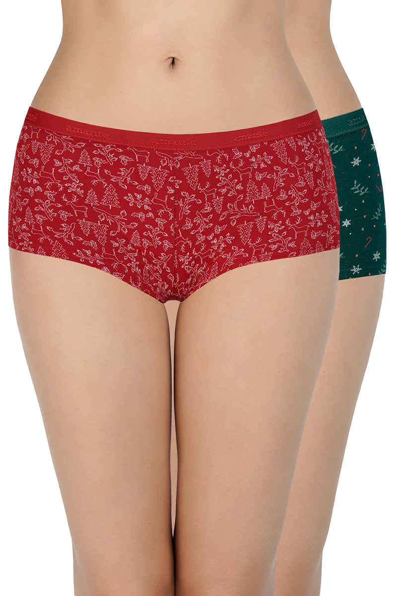 Amante Printed Low Rise Boyshort (Pack of 2) – C399 Print