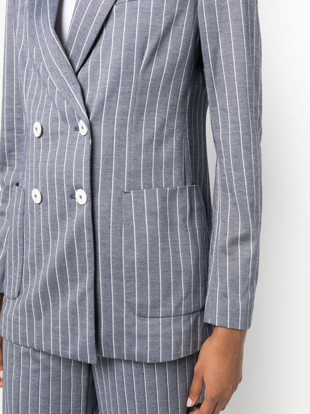 Circolo 1901 Striped double-breasted jacket – 100% cotton - view 2