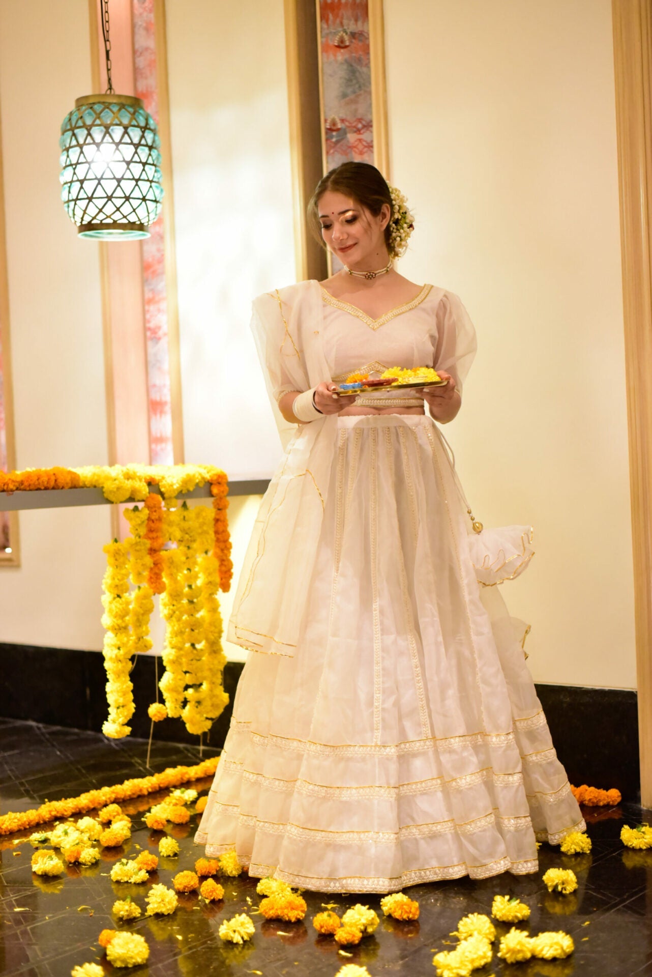 Idaho-o nooraniyat white organza lehenga – Women's - view 2