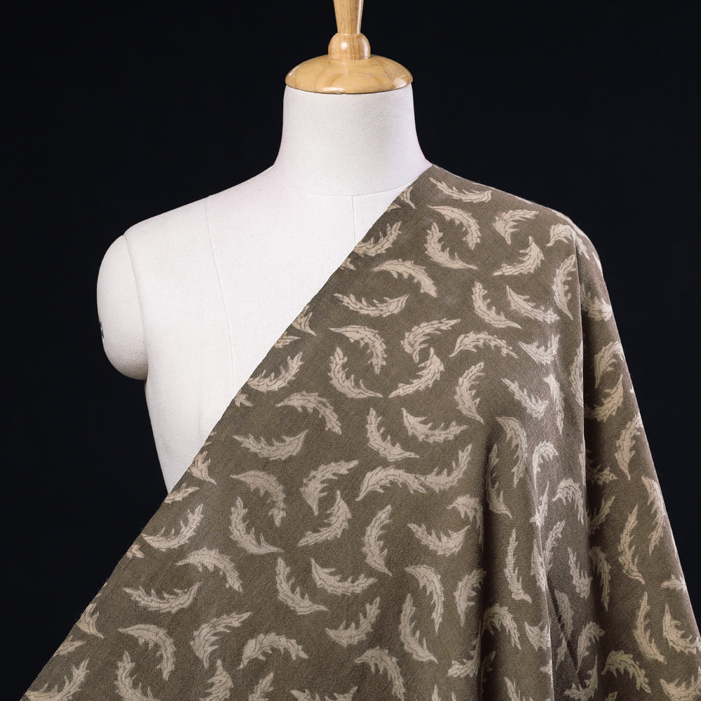 SOUTH KARGHA Brown - Kutchi Woolen Akola Hand Block Printed Fabric - view 2