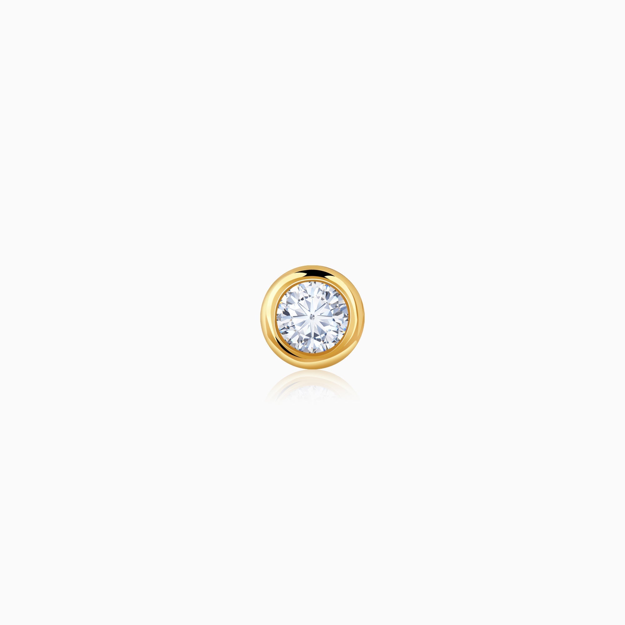 GIVA Jewellery Gold Circolare Diamond Nose Pin