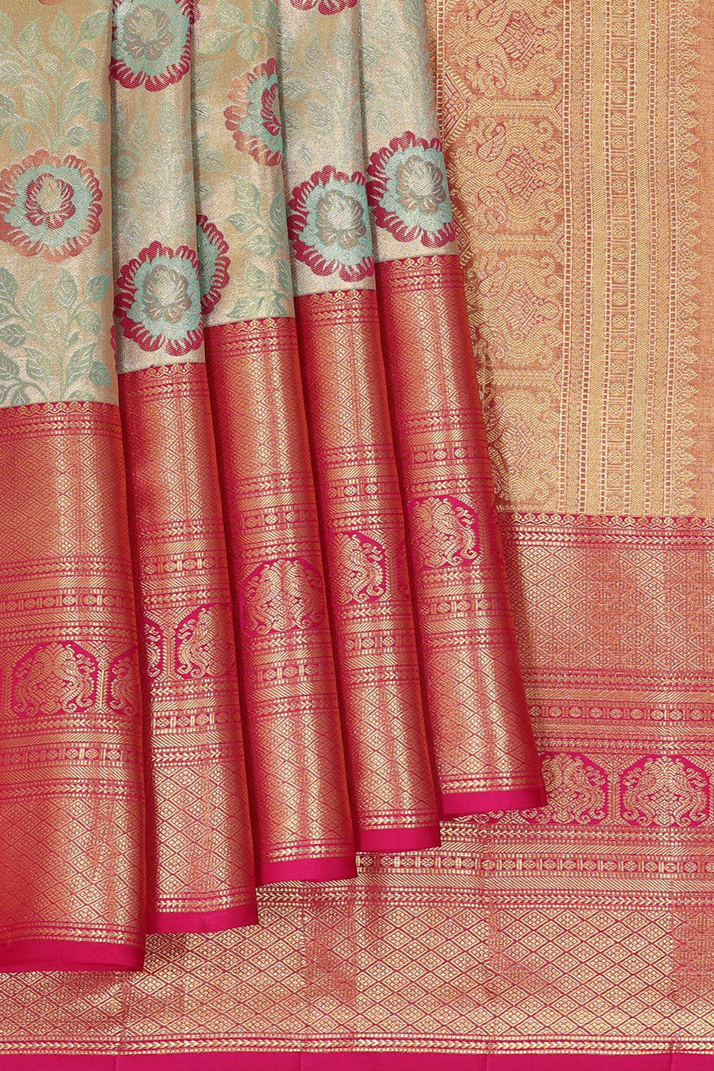 Kalanjali Kanchipattu An Ethereal Blue Saree – Women's