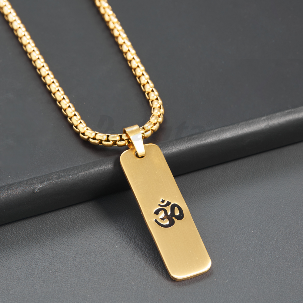 Branta Om Matte Finish Necklace For Men (24 Inch) - view 2