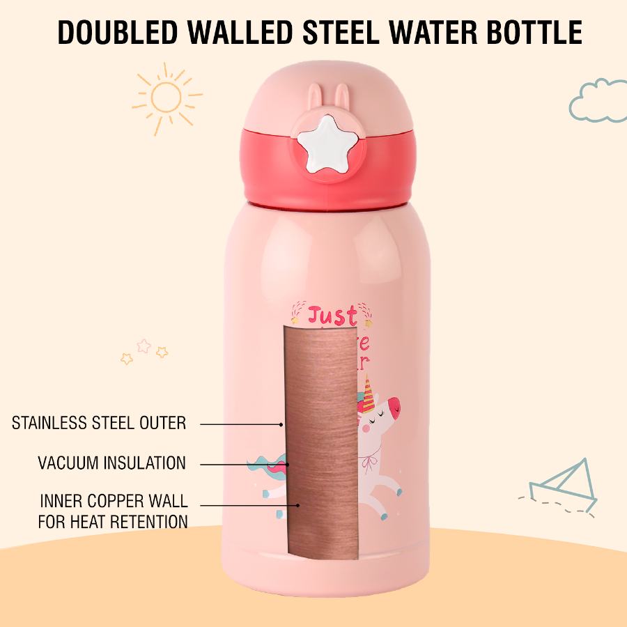 Cello Lucky Hot & Cold Stainless Steel Kids Water Bottle, 500ml - view 9