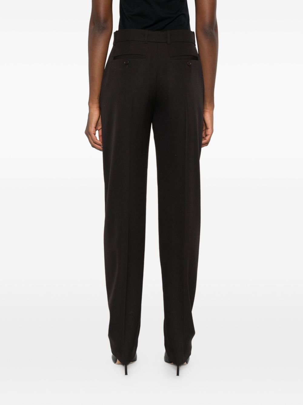 Alexander McQueen Pressed-crease tailored trousers - view 2