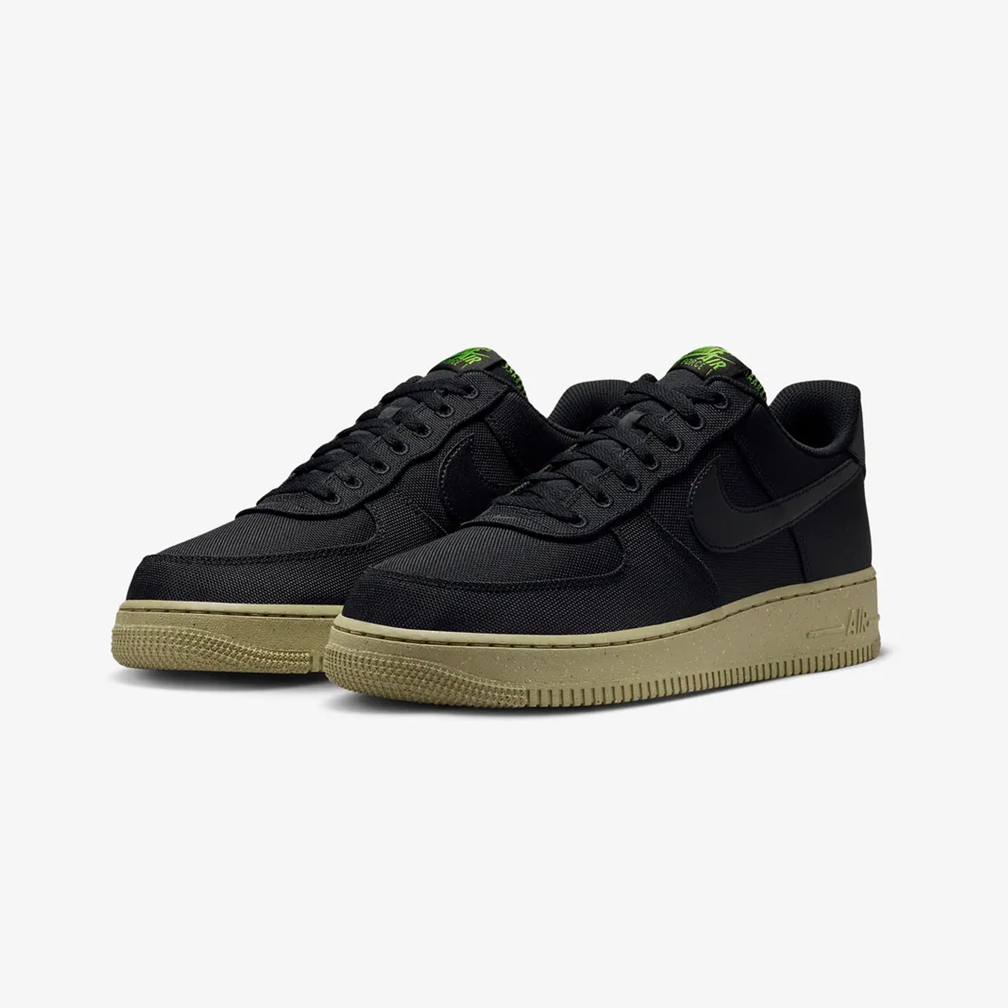 Nike | AIR FORCE 1 '07 LV8 { BLACK/BLACK-NEUTRAL OLIVE-CHLOROPHYLL - view 2