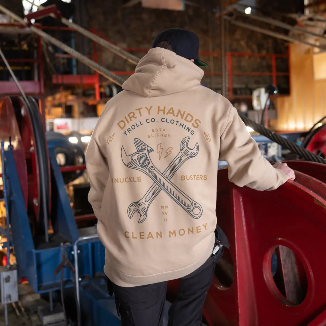 Radial Twisting Wrenches Hoodie – Sandstone