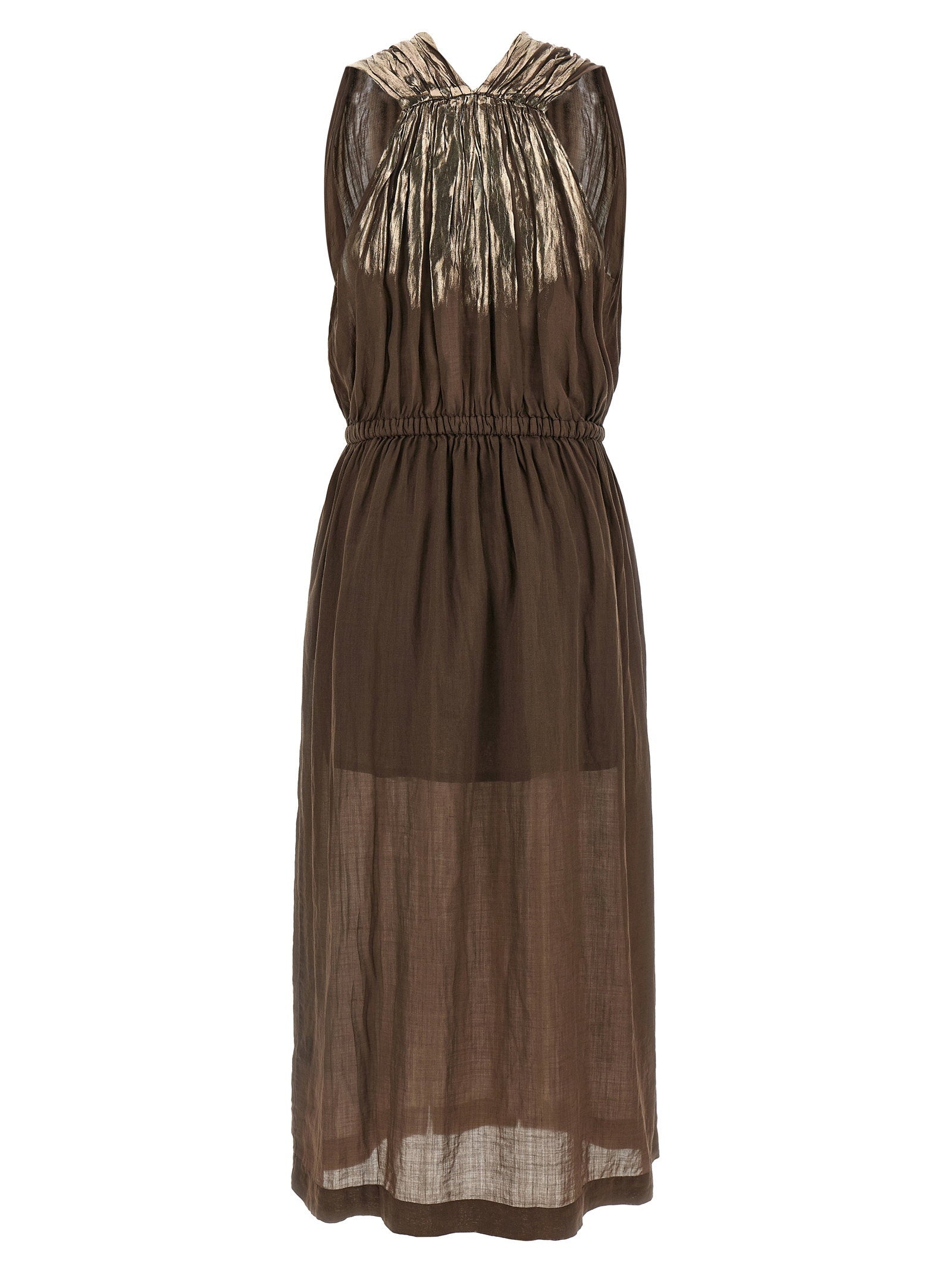Nude Linen Blend Dress – 55% tencel, 45% linen - view 2
