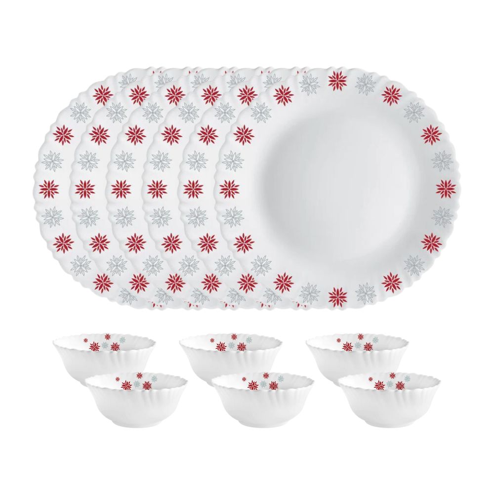 RasoiShop NAVRATRI COMBO #5 - Cello Dazzle 12 Pcs Dinner Set + Asian Olympic Elite Gold Casserole, Set Of 3 Pcs - view 5