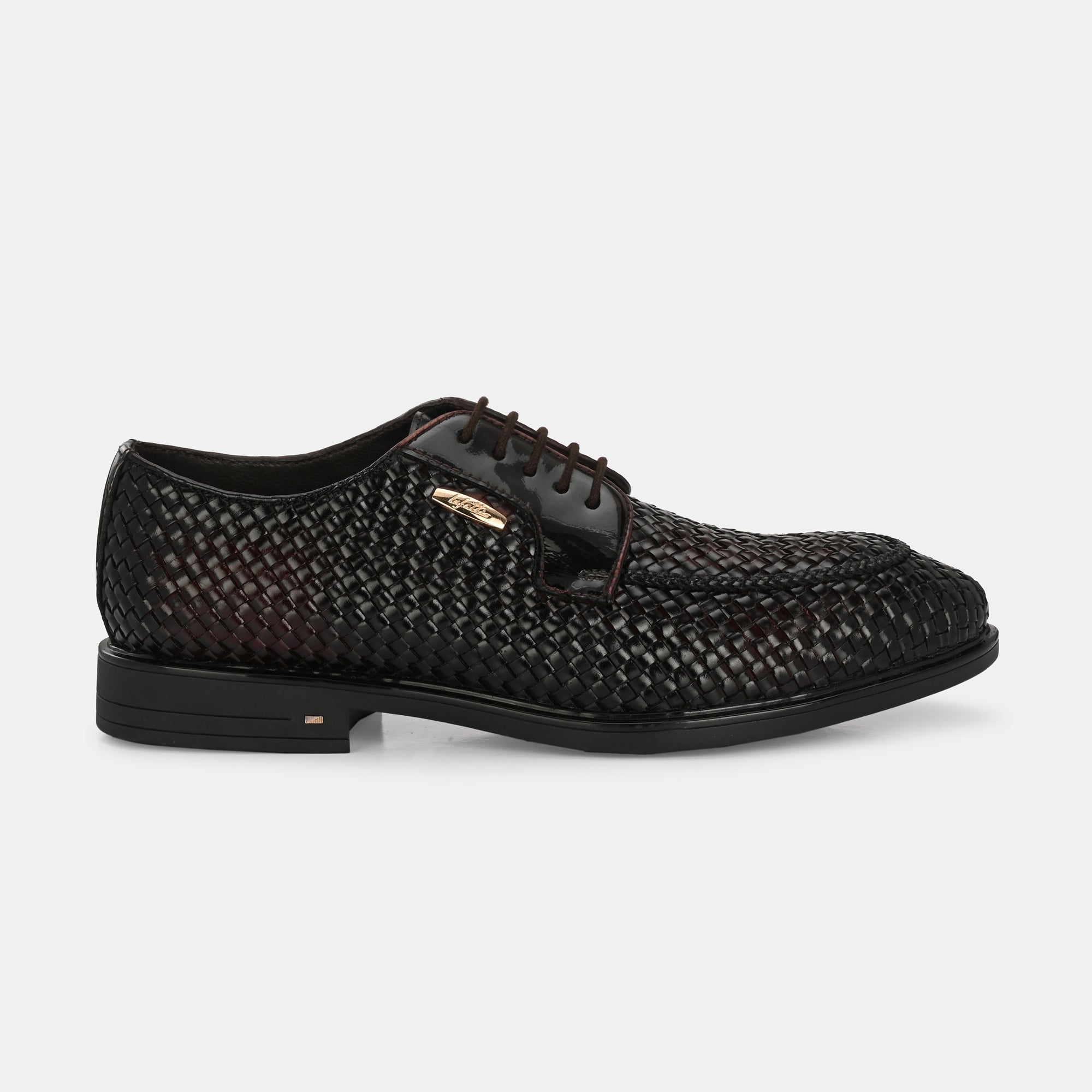 Hand-Woven Lace-Up Shoes by Lafattio – Cherry - view 2