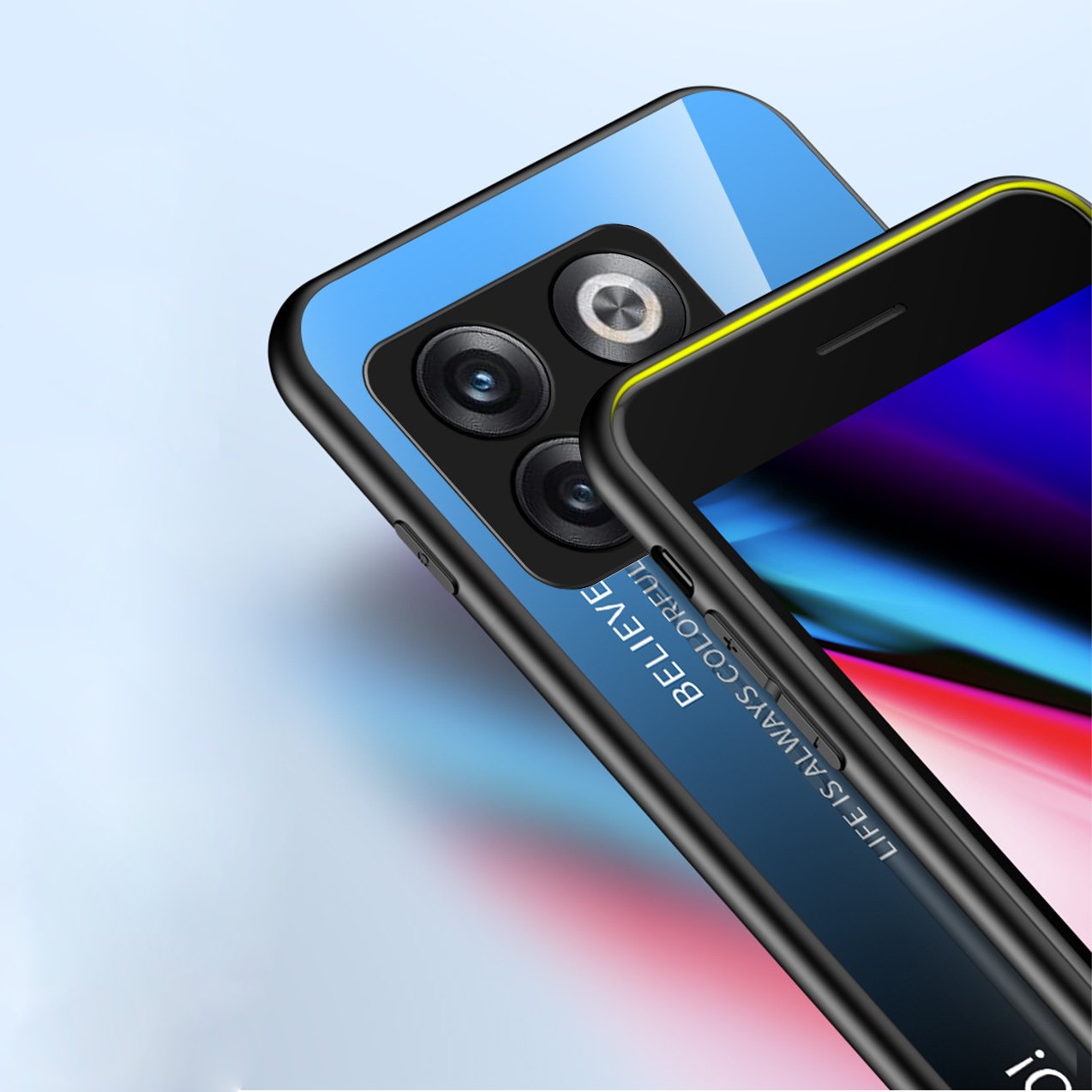 OnePlus 8T Gradient Soft Edge Glass Back Case - view 2