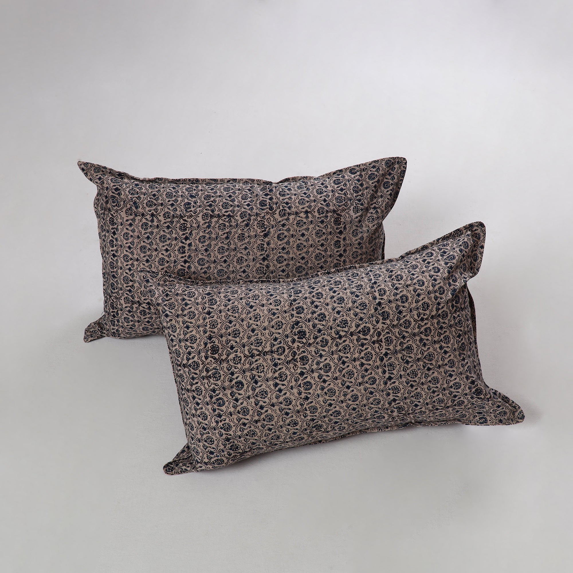 NOORI BAZAR Black - Kalamkari Block Print Pillow Cover (Set of 2) 07