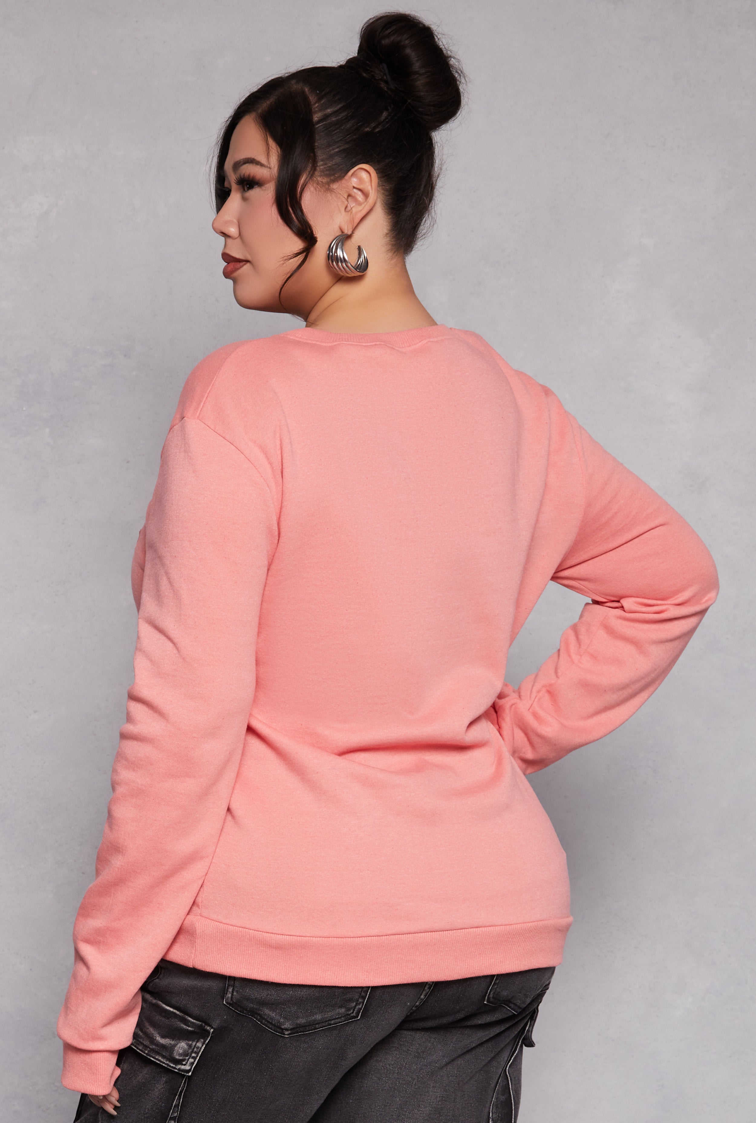 Rainbow Shops Plus Size Los Angeles Pullover Sweatshirt - view 3