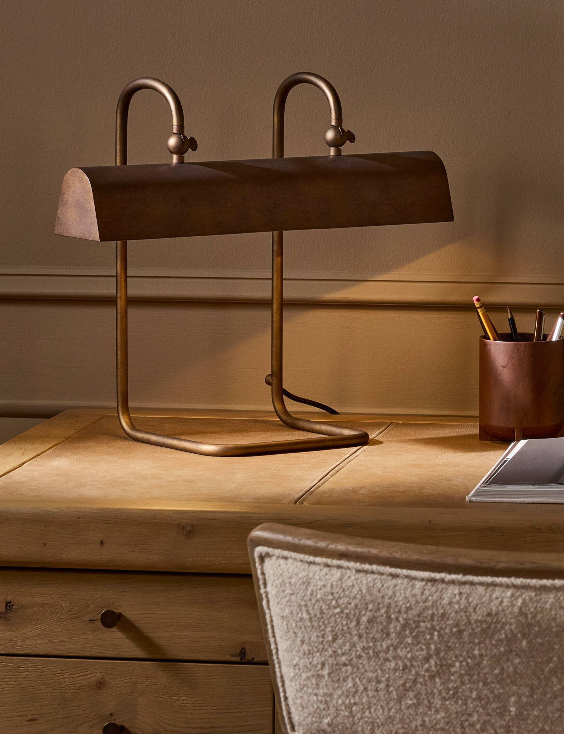 Lulu and Georgia Lincoln Desk Lamp – Antique Brass - view 2